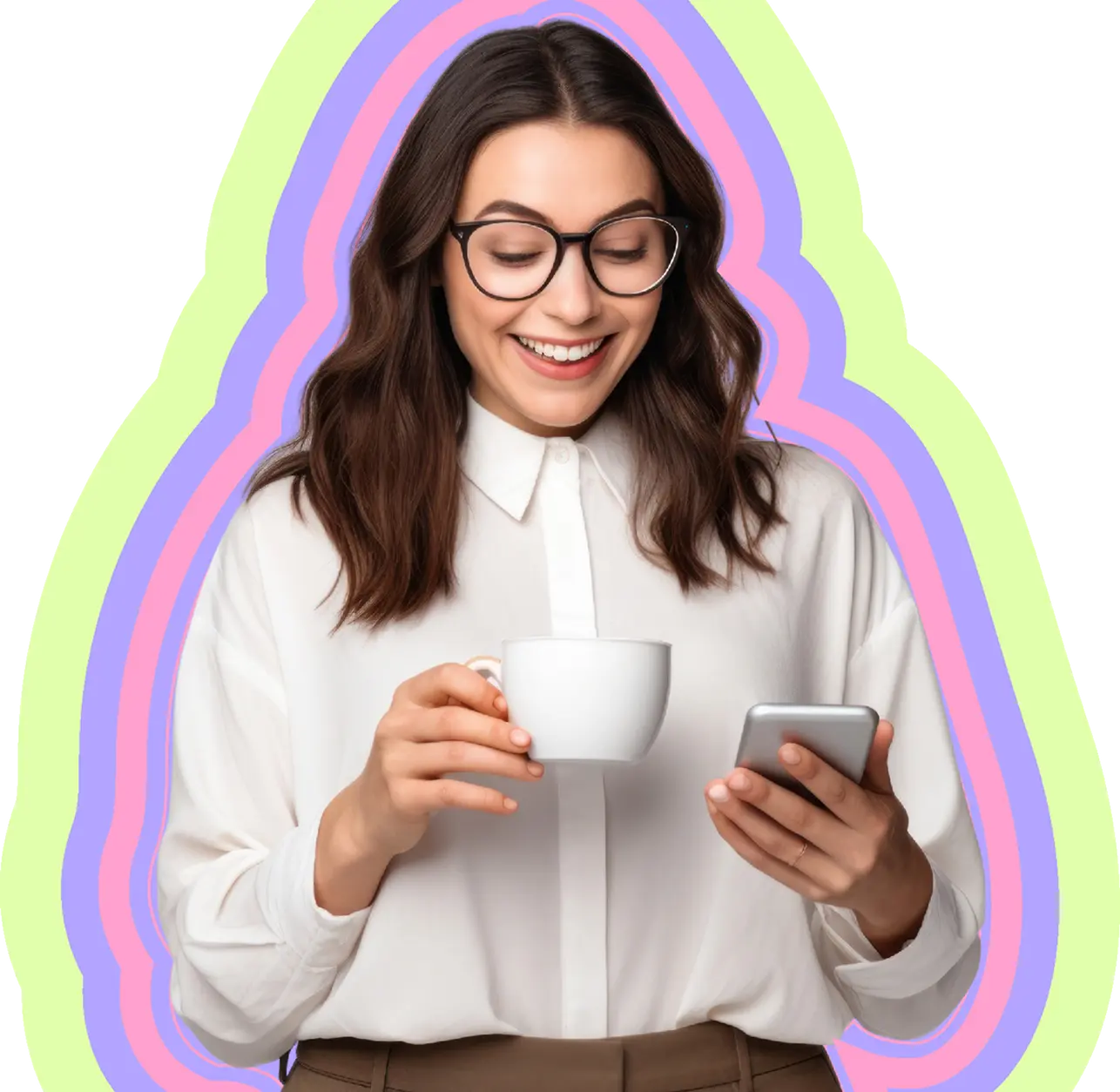 Happy customer using the Home app on their phone